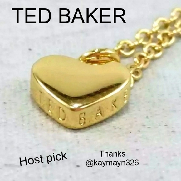 NWT 3PC Ted baker london SET Chunky heart necklace & Earrings. - Picture 4 of 14